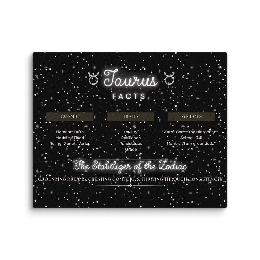 Taurus 2025, Attributes Table, Print on Canvas product image (3)
