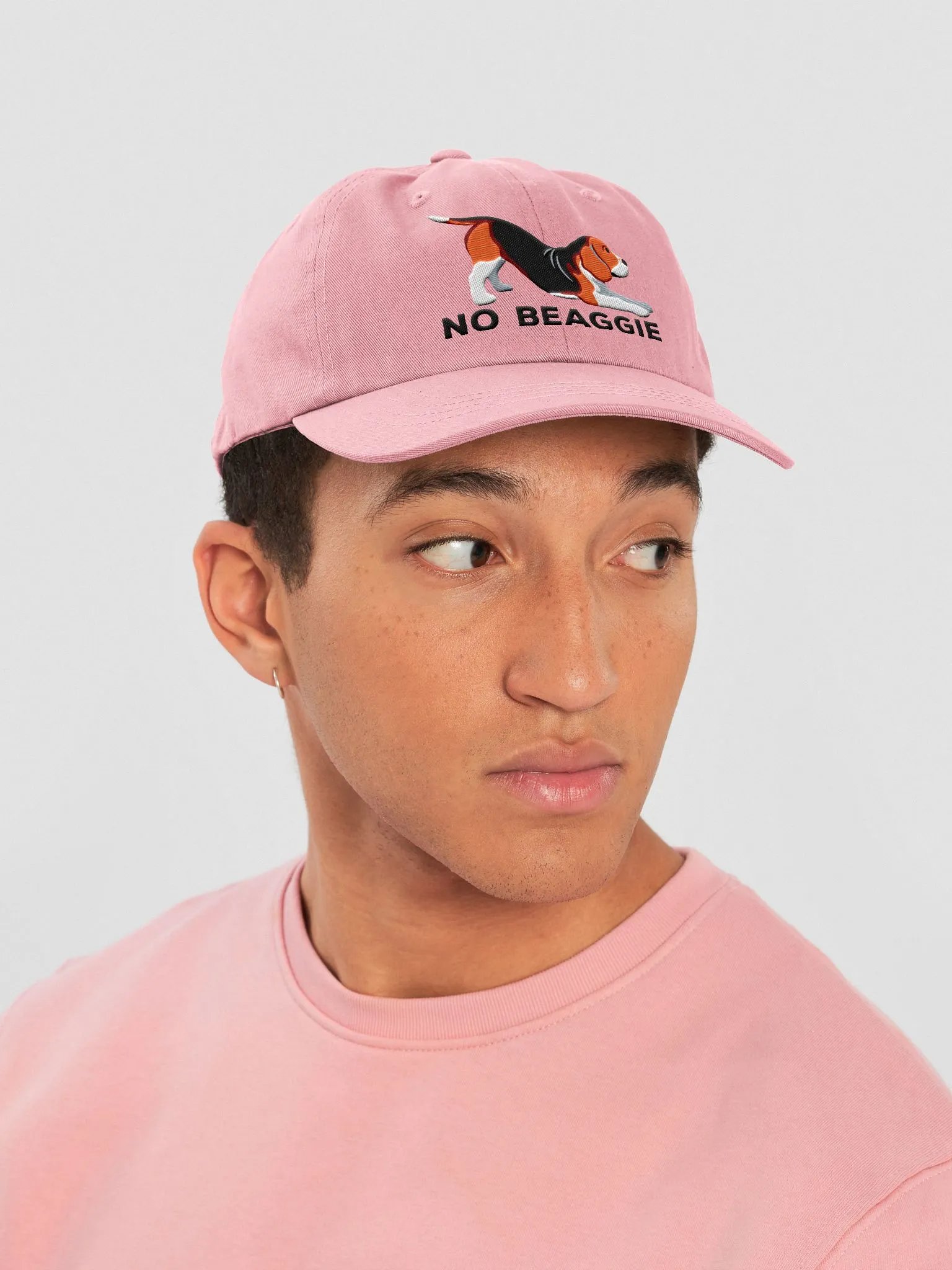 No Beaggie Classic Dad Hat(Embroidered) of a Beagle(Tricolor) product image (27)