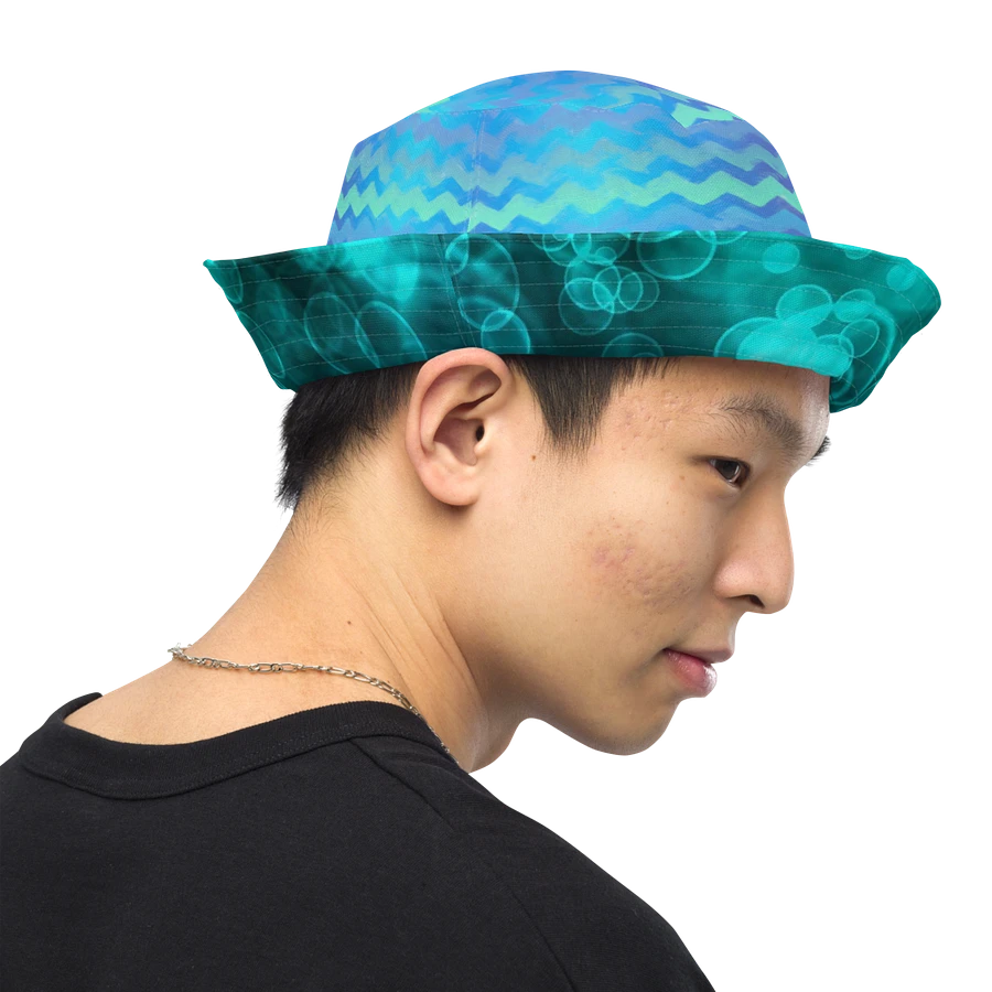 Blue Ocean Bokeh and Mermaid Stripe Bucket hat product image (12)