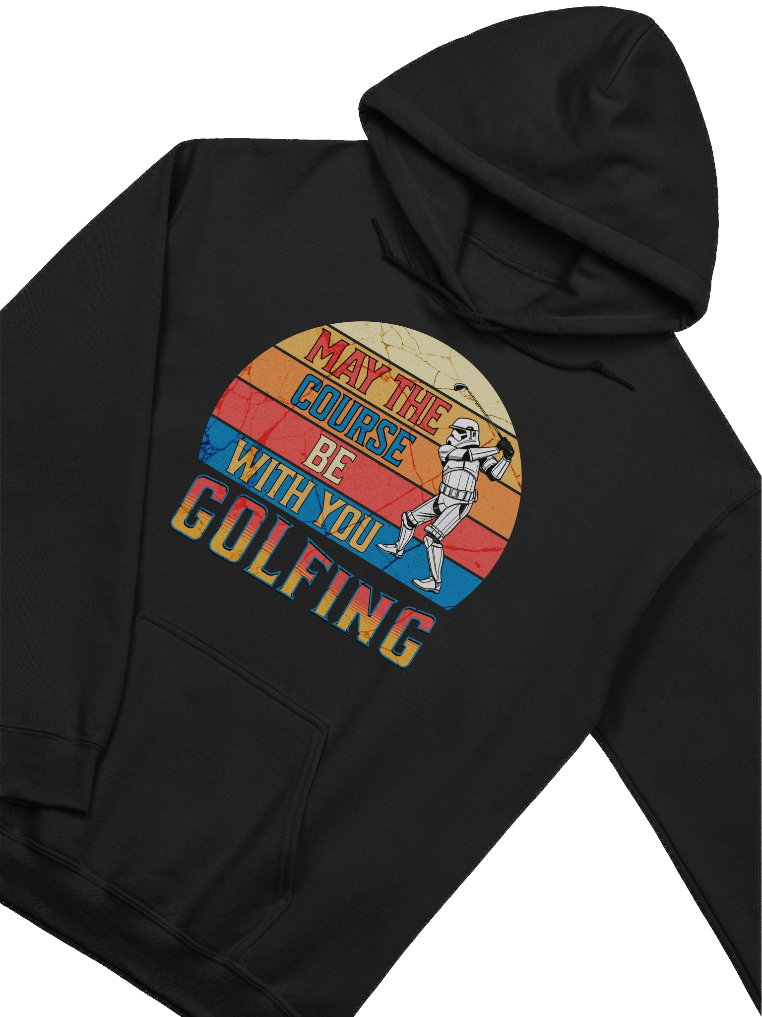 May The Course Be With You Golfing Galactic Armor Hoodie product image (2)