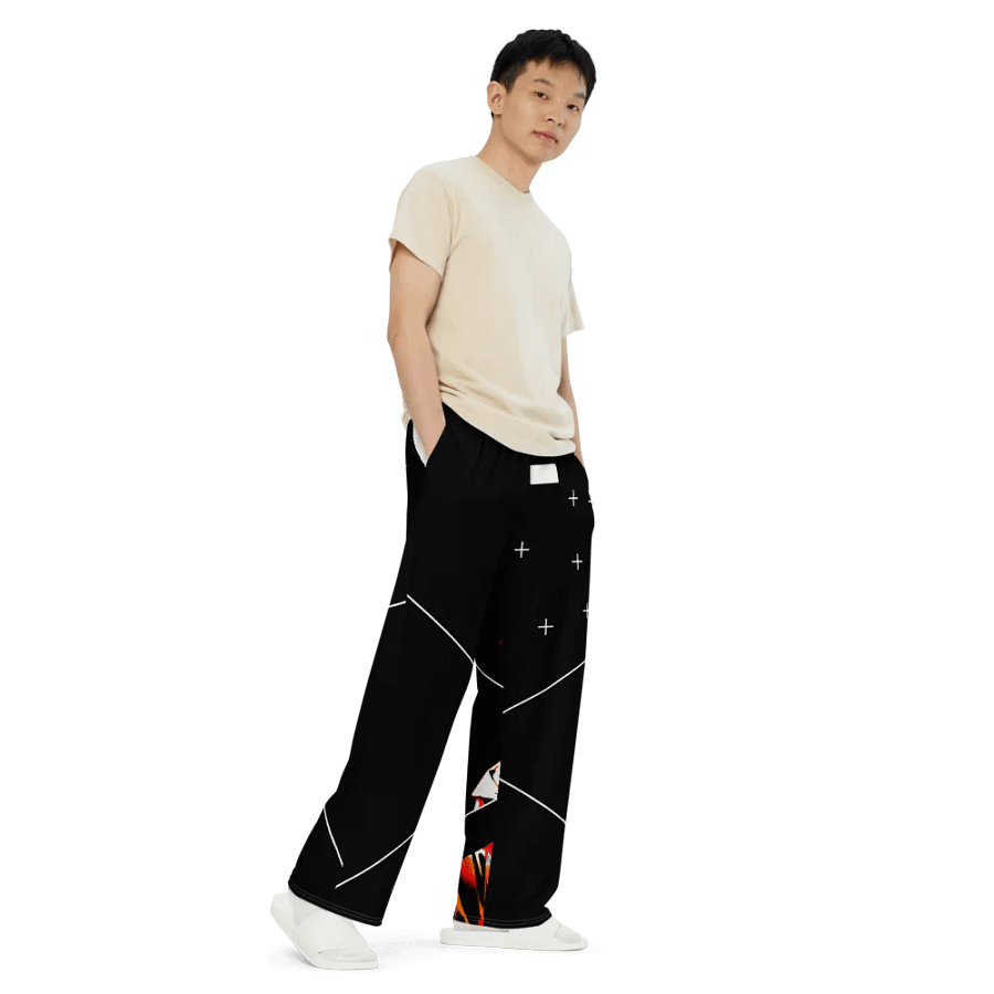 The 369-XP RED CORE All-Over Print Unisex Wide-Leg Pants product image (7)