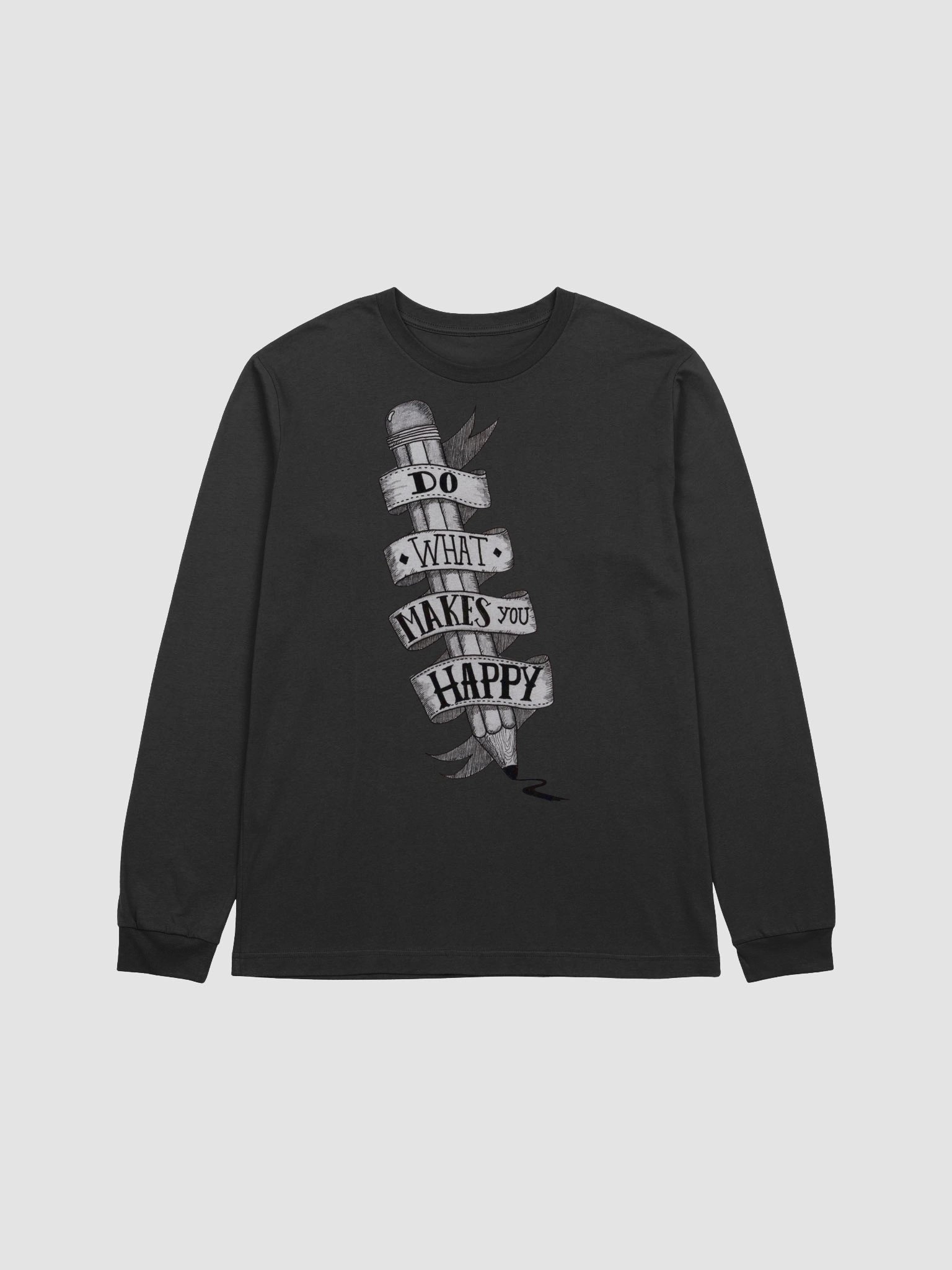 Motivational Pencil Ribbon Long Sleeve T-Shirt product image (1)