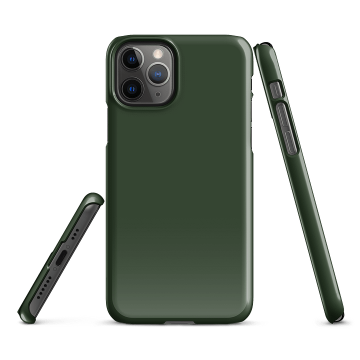 Colorado Pine Green Solid Color iPhone® Glossy Snap Case product image (2)