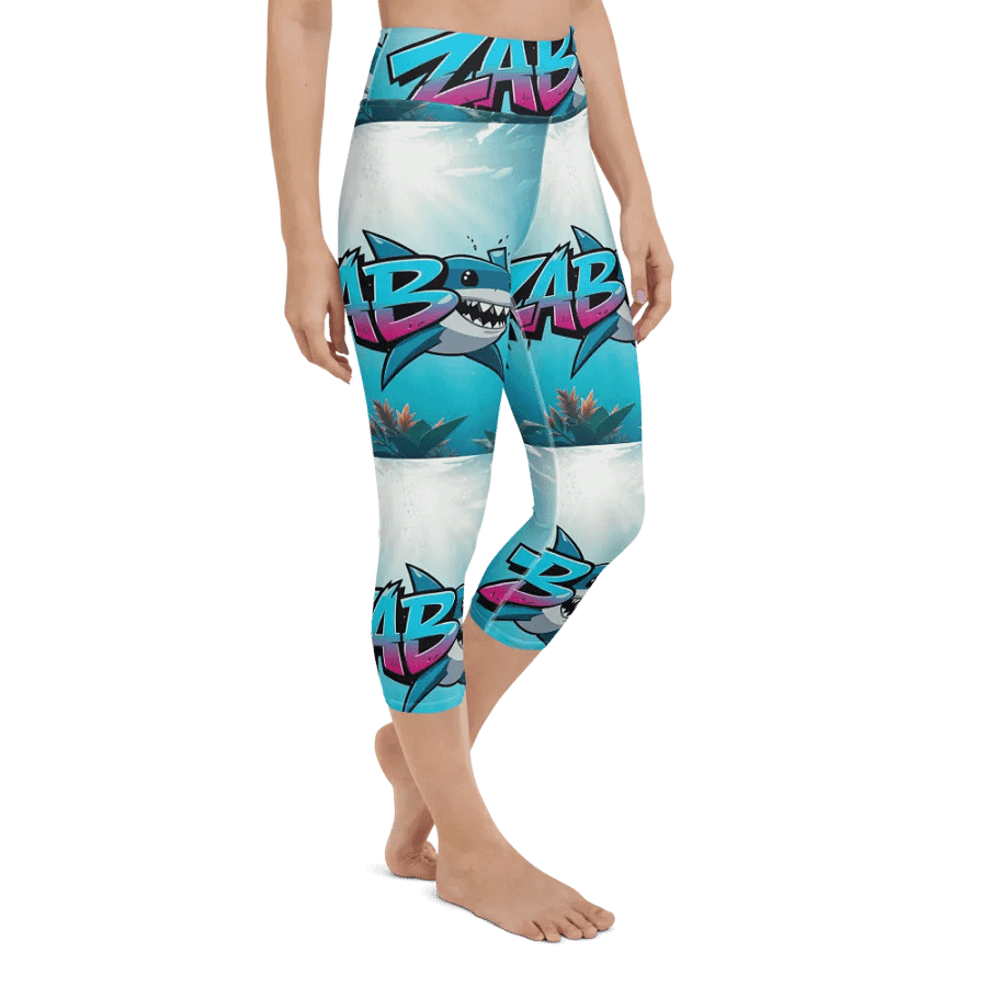 Smiling Shark 90s Yoga Capri Leggings product image (9)