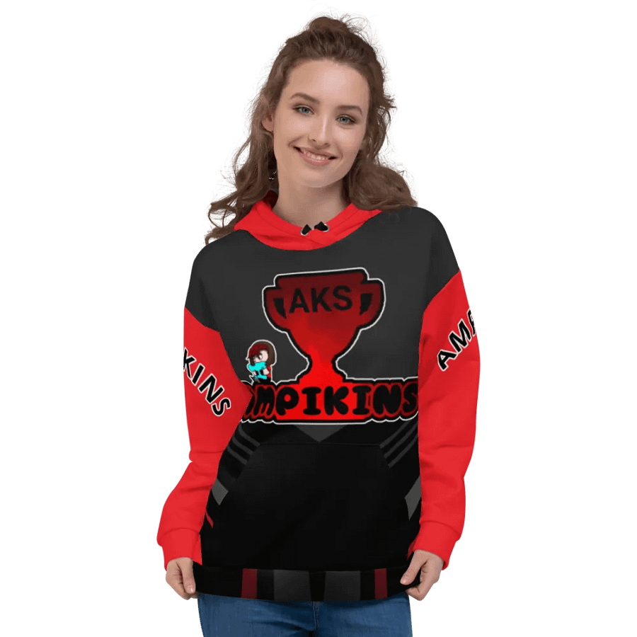 Red And Black AMPIKINS - Unisex Hoodie product image (3)