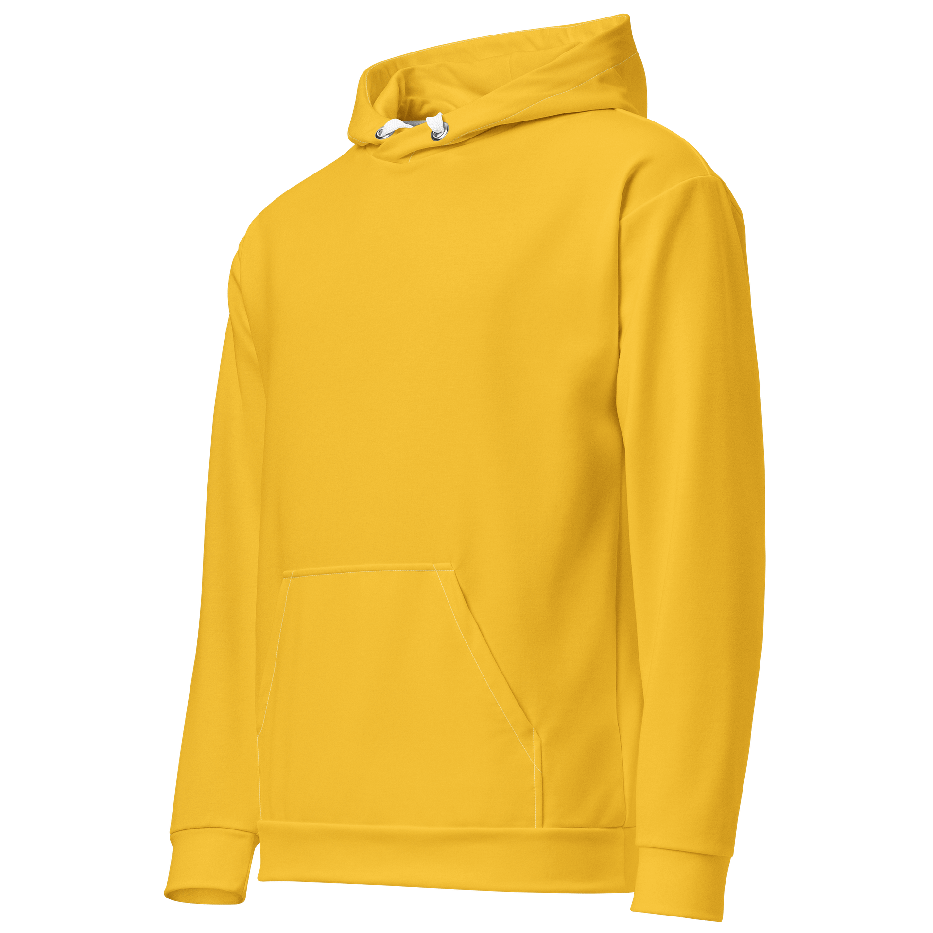 Mustard Yellow Solid Color Eco Friendly Pullover Unisex Hoodie product image (2)