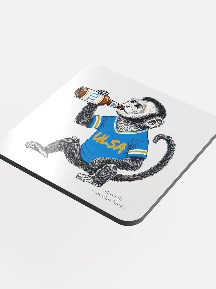 Mario the Capuchin Glossed Cork Coaster product image (4)