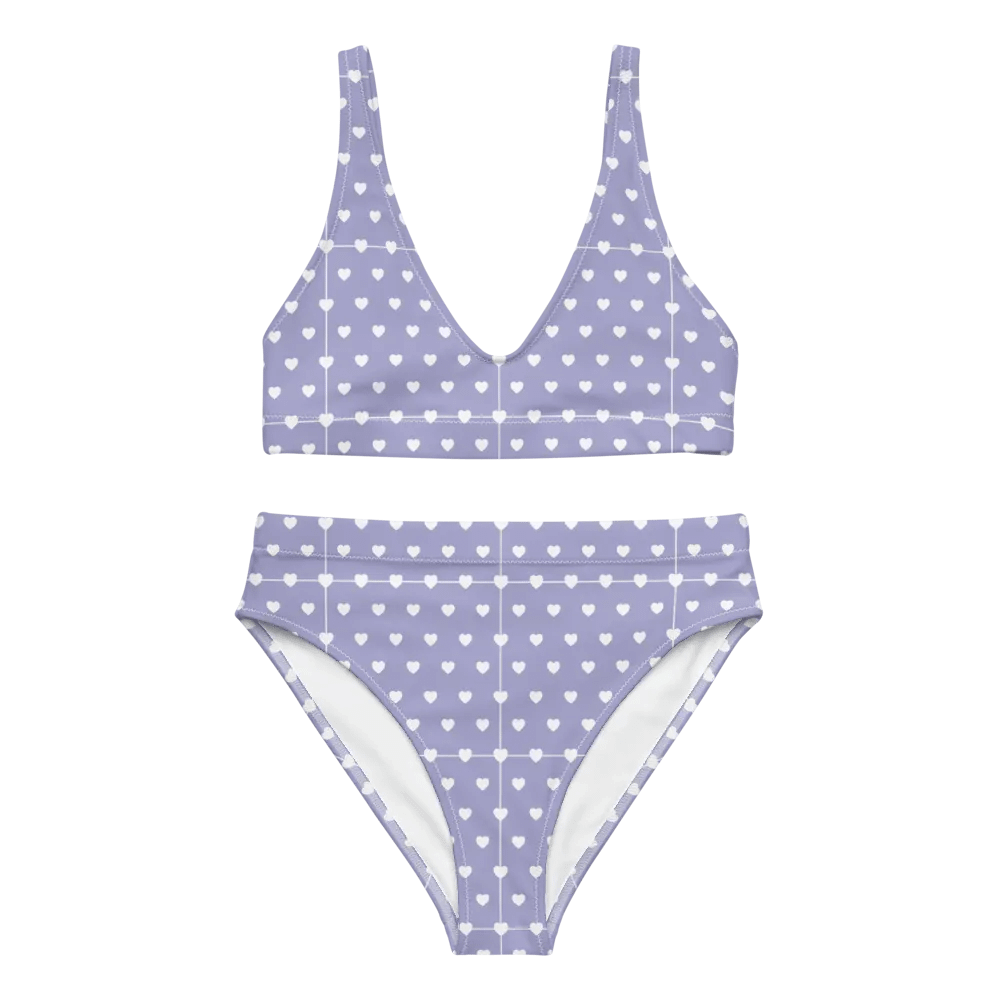 Pastel Heart Seamless Pattern High Waisted Bikini - V14 product image (9)