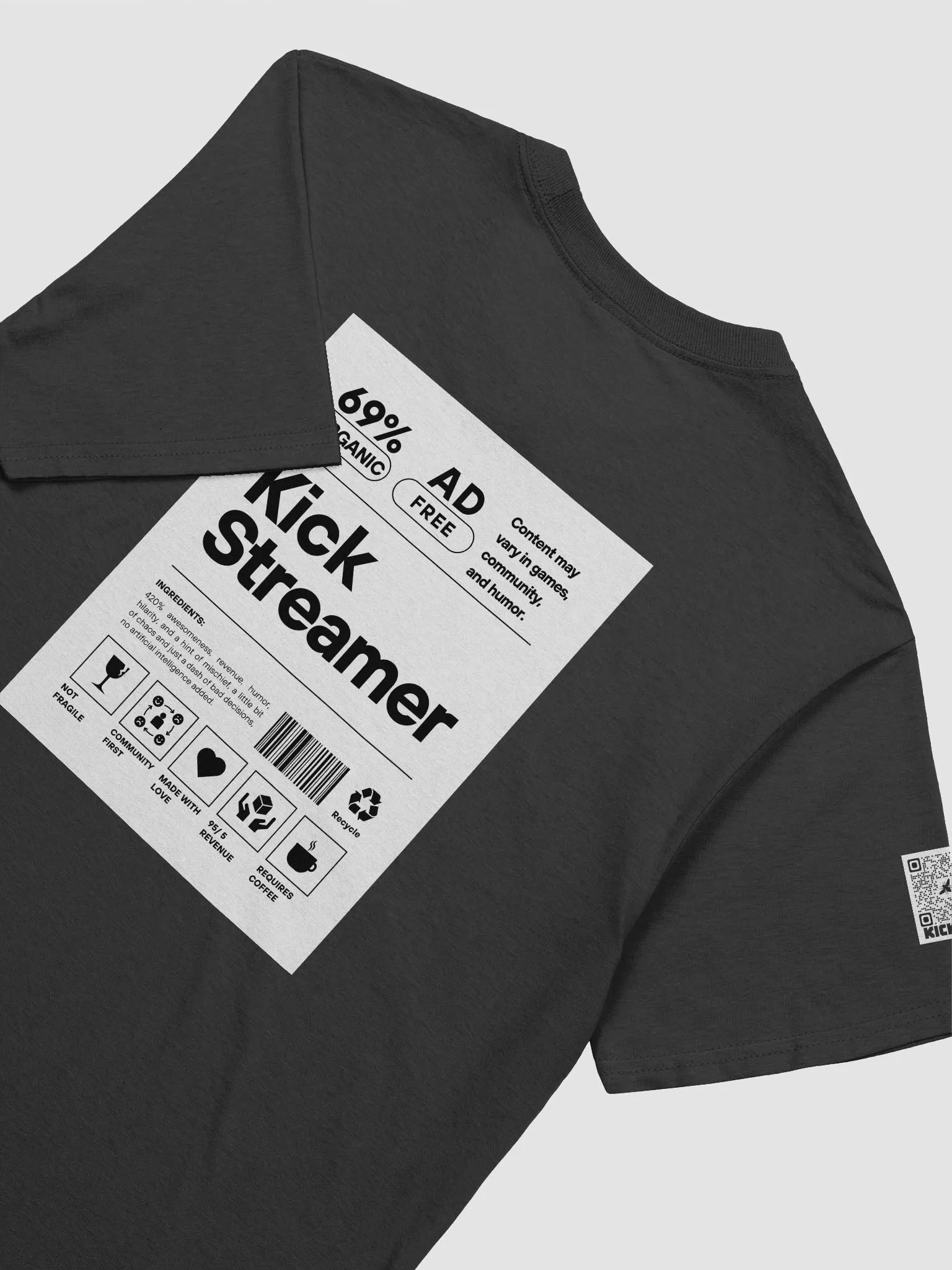Kick Streamer Tee with QR Code product image (4)