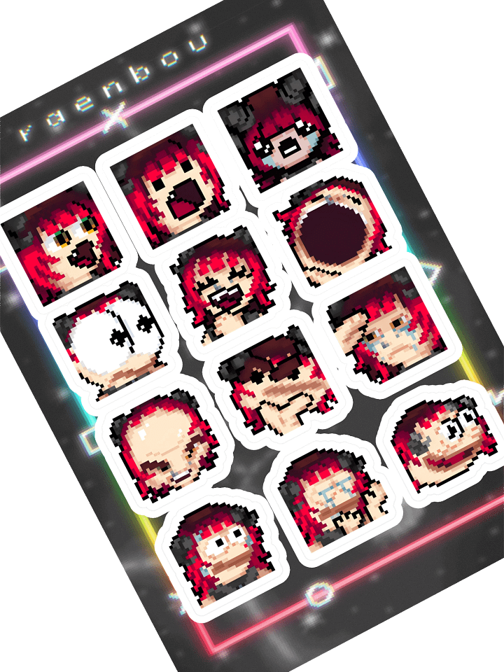 Classic RAENBOU Emote Kiss Cut Sticker Sheet product image (1)