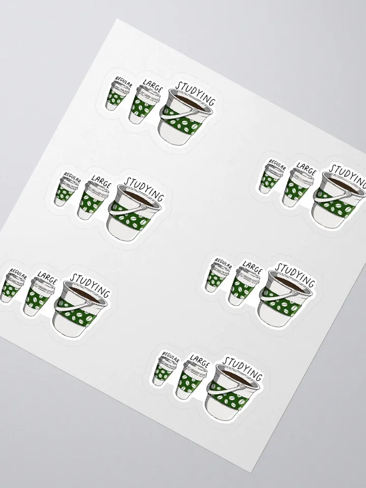 Coffee Study Sticker (MEDIUM Sheet) product image (2)