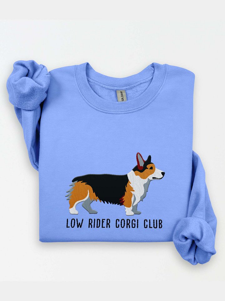Low Rider Corgi Club Sweatshirt (Embroidered) of a Pembroke Welsh Corgi(Sable) product image (1)