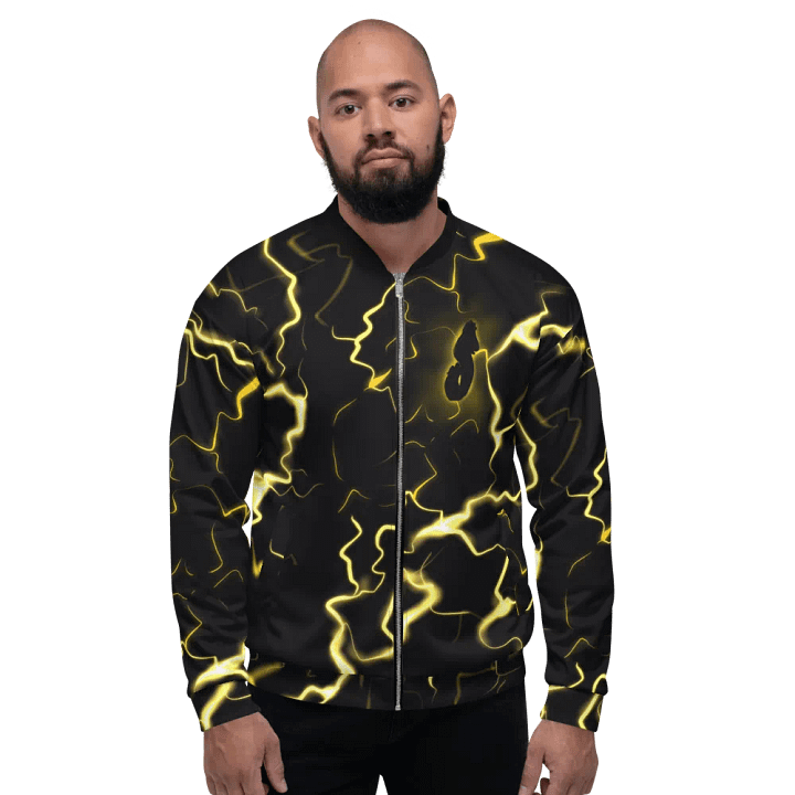 Swift Spark: Lightning Hero All-over print bomber jacket product image (2)