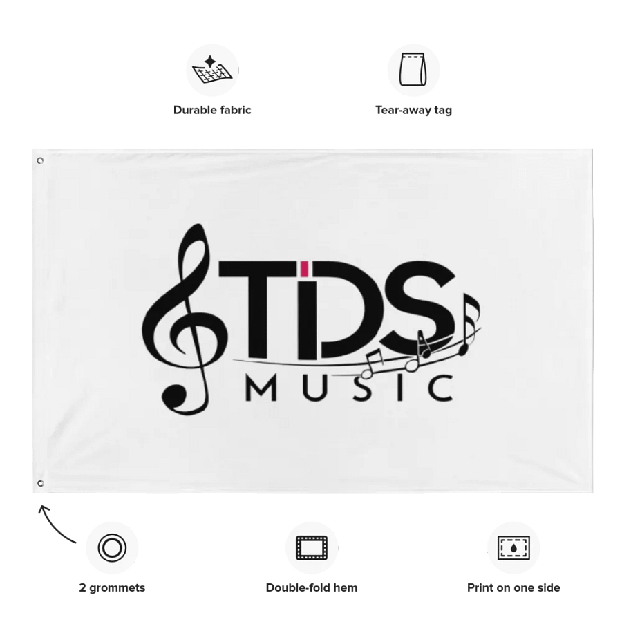 Exclusive TDS Music All-Over Print Flag - 34.5x56in Polyester with Music Design product image (10)