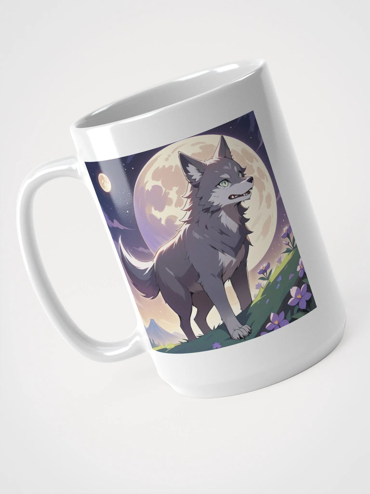 Witchy Wolf White Glossy Mug product image (3)