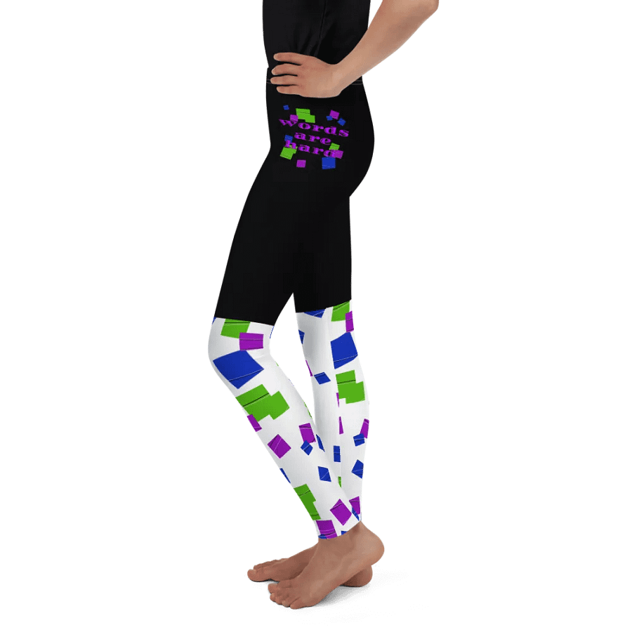 Glitchy Words are hard Vibes Youth Leggings product image (10)