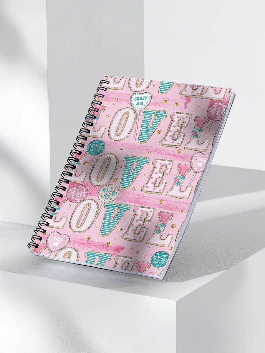 Pastel Water-colored Love Spiral Notebook product image (5)