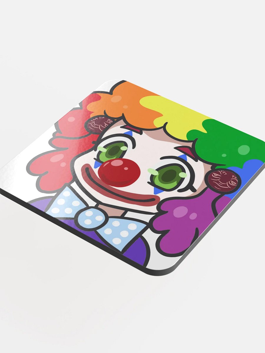 Thrift-tan clown coaster product image (4)