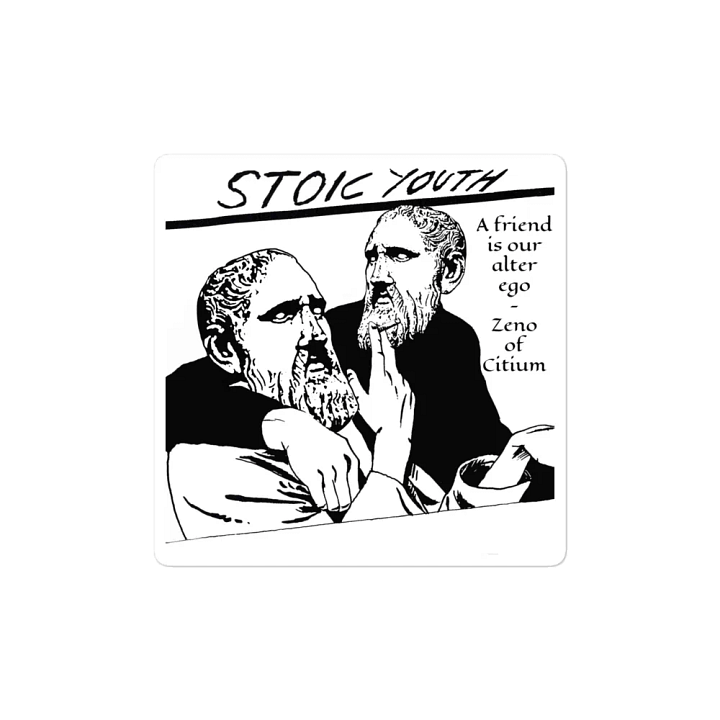 Stoic Youth Zeno of Citium quote Die-Cut Magnets product image (2)