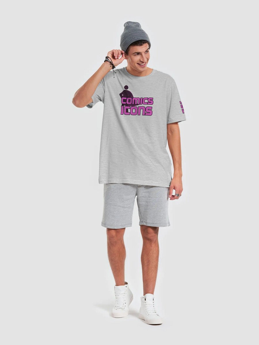 Comics Icons Pink On Black Logo Tee product image (6)