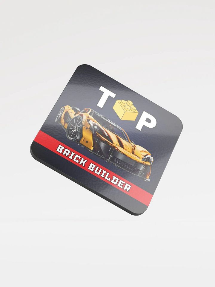 Top Brick Builder Glossed Cork Coaster product image (1)