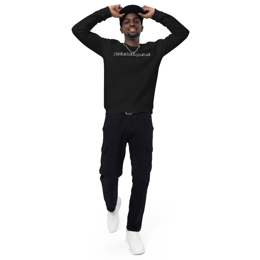 Unisex Organic Raglan Sweatshirt - Mr I'm Not Important product image (6)