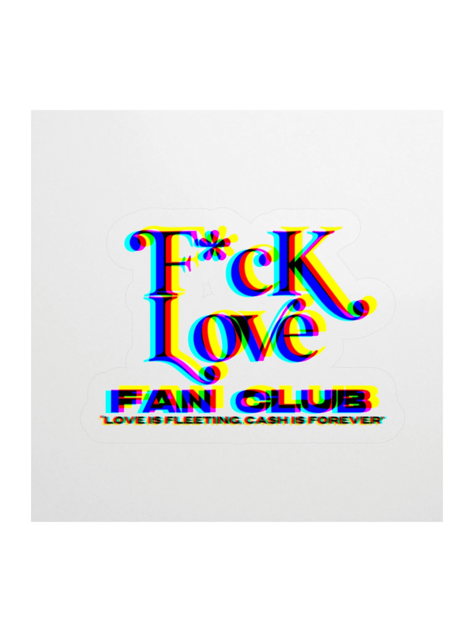 F**K Love Fan Club Kiss Cut Stickers product image (2)