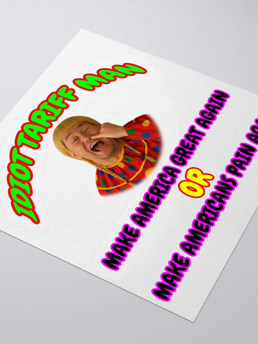Idiot Tariff Man Sticker product image (9)