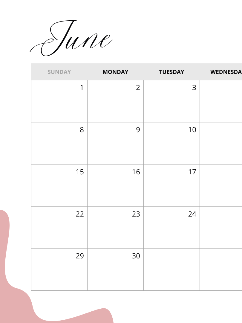 Simple printable 2025 monthly calendar product image (7)