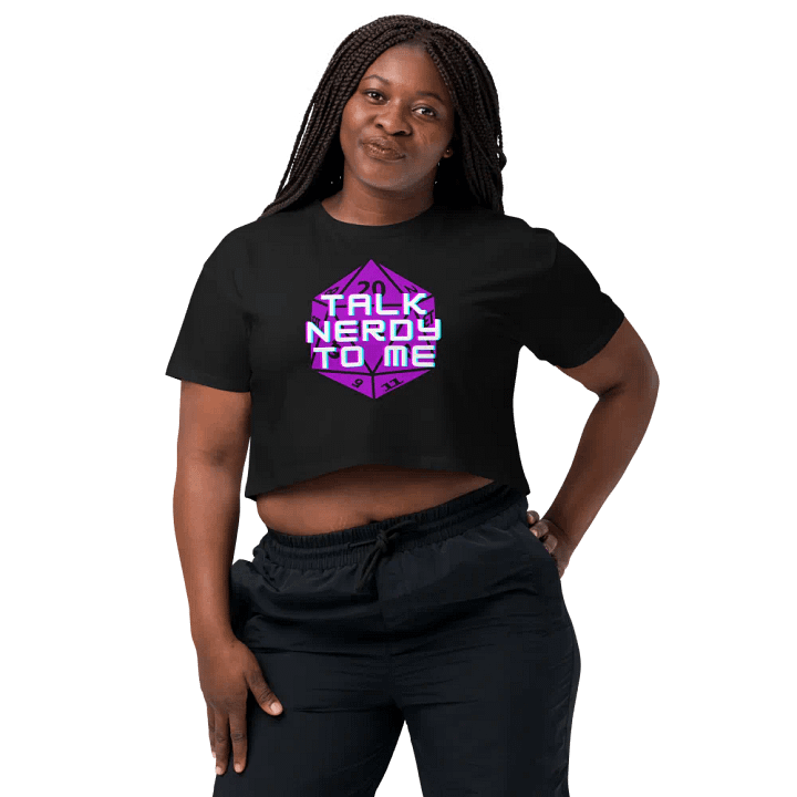 D20 Talk Nerdy To Me DND Crop Top product image (1)