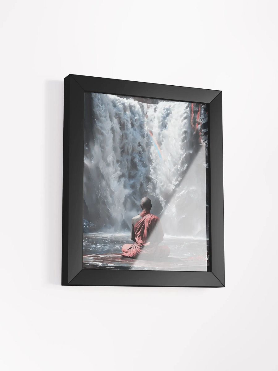 Tranquil Waterfall Meditation, Framed Poster product image (3)