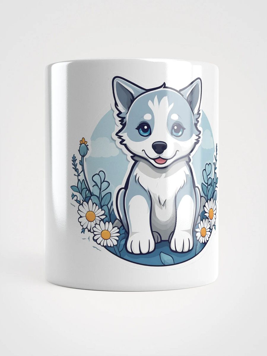 Blue Daisy White Glossy Mug product image (10)