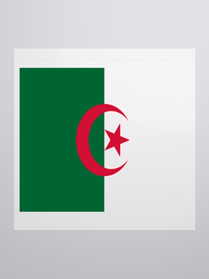 Exclusive Algeria Flag Kiss-Cut Stickers - High-Quality Vinyl, Multiple Sizes product image (2)