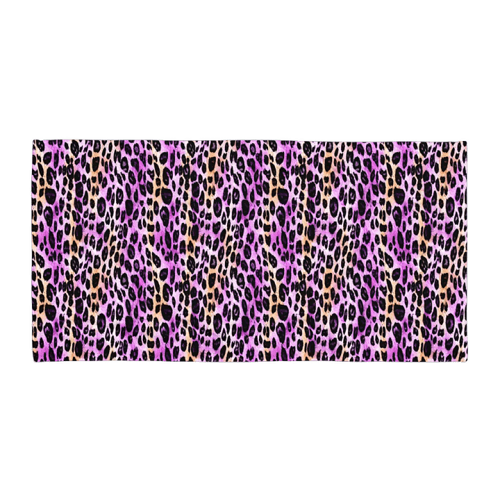 Purple Beige Leopard Towel product image (1)