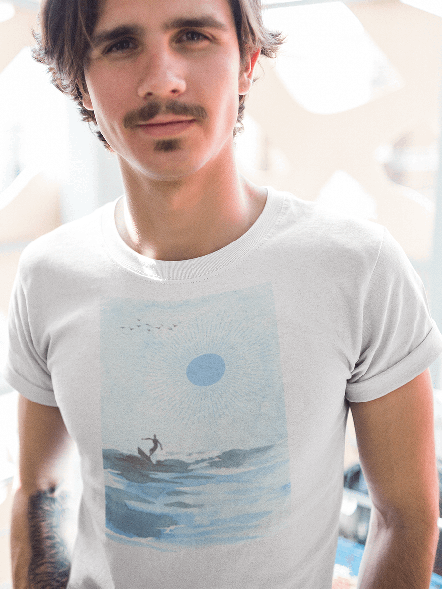Tranquil Surfing Seascape T-shirt - Cotton product image (1)