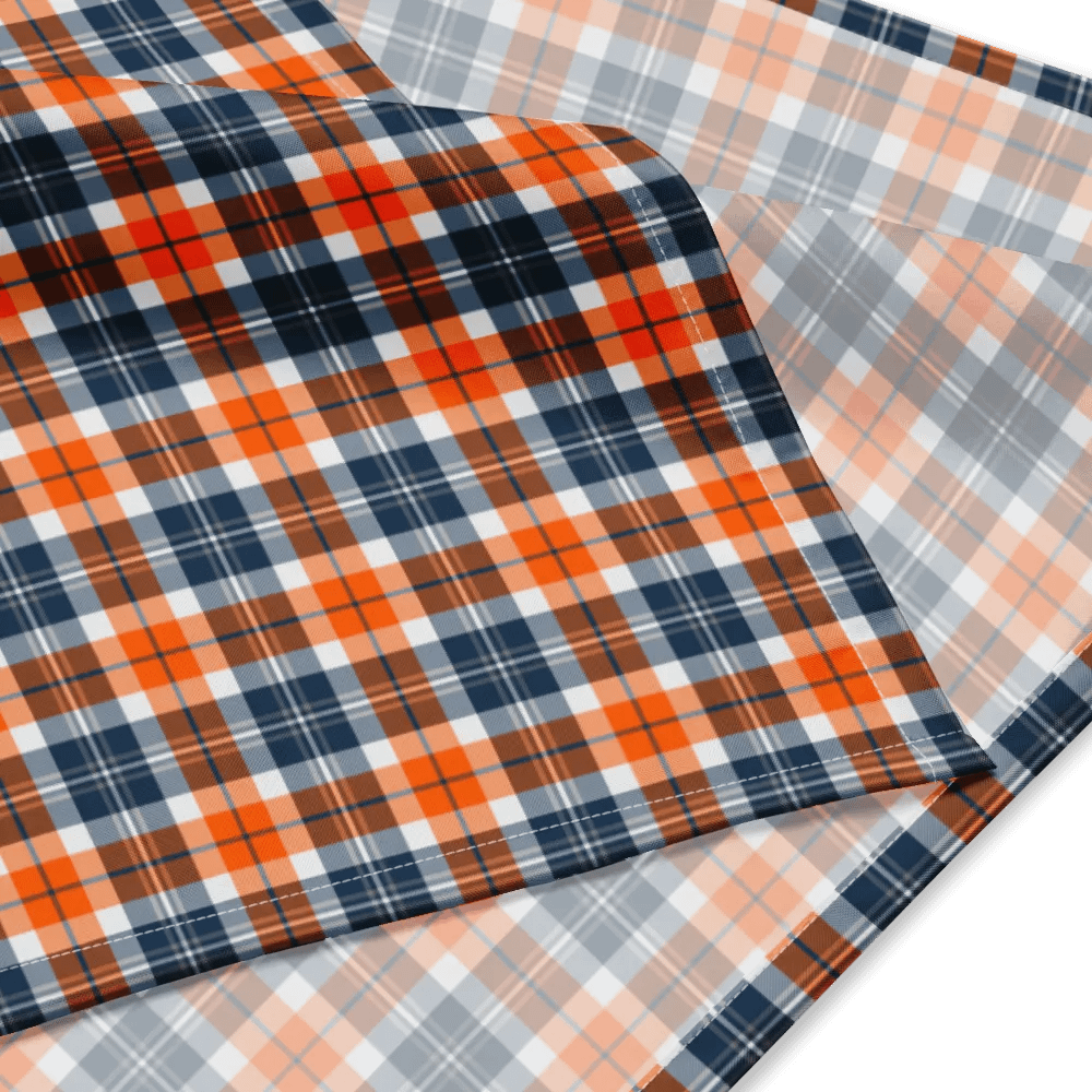 Orange and Blue Sporty Plaid Bandana product image (2)