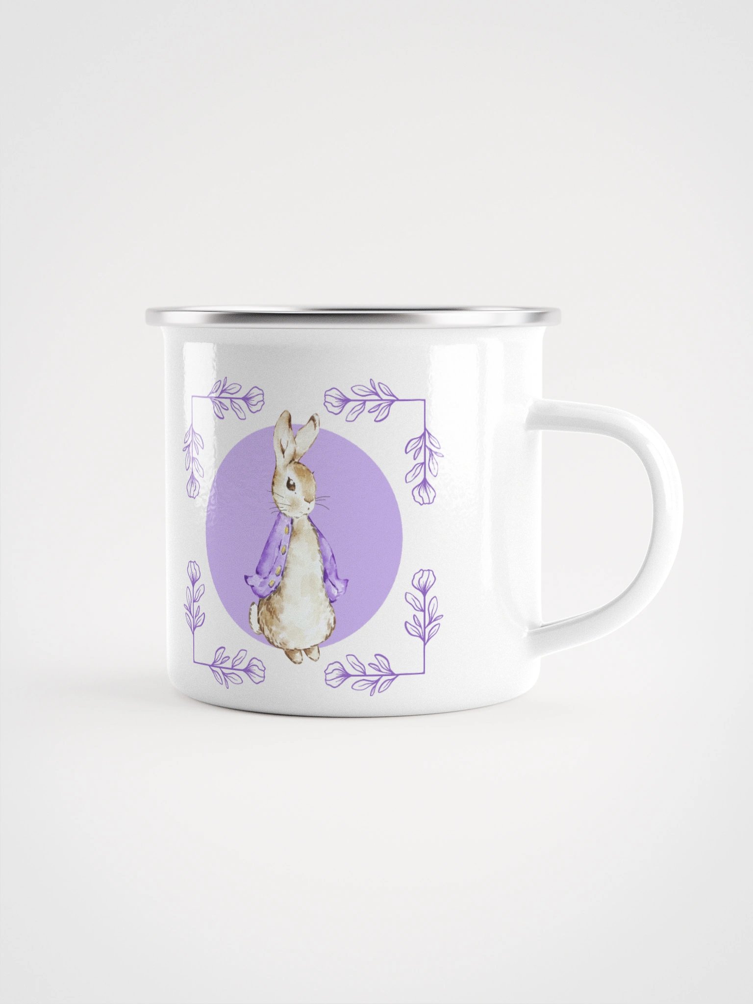 Whimsical Wanderlust Rabbit Enamel Mug product image (1)