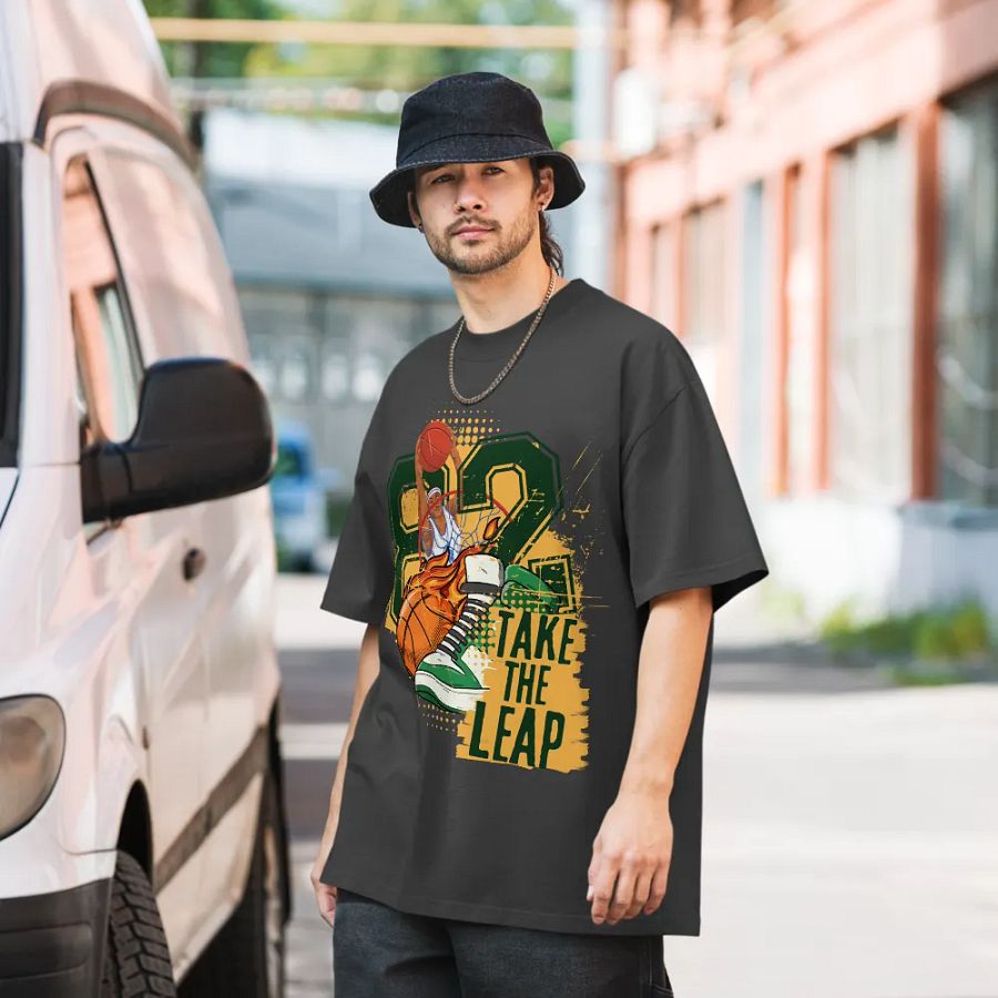 Take the leap Oversized fit unisex tee product image (7)