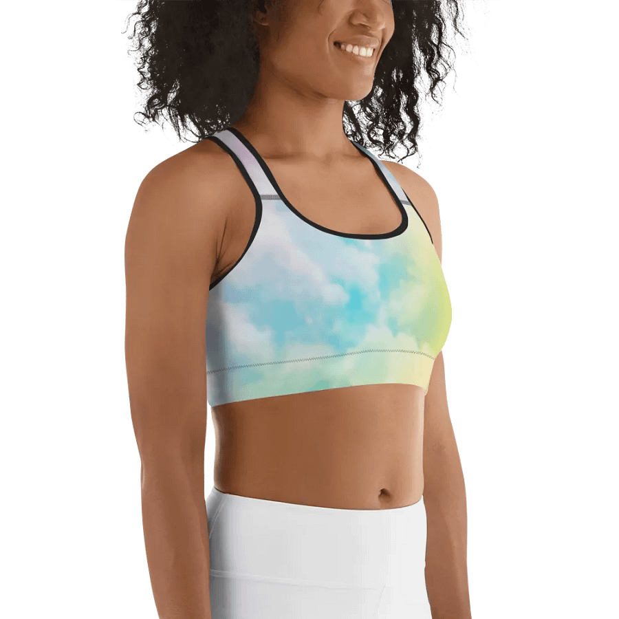Blur cloud rainbow Design Sports Bra - V5 product image (11)