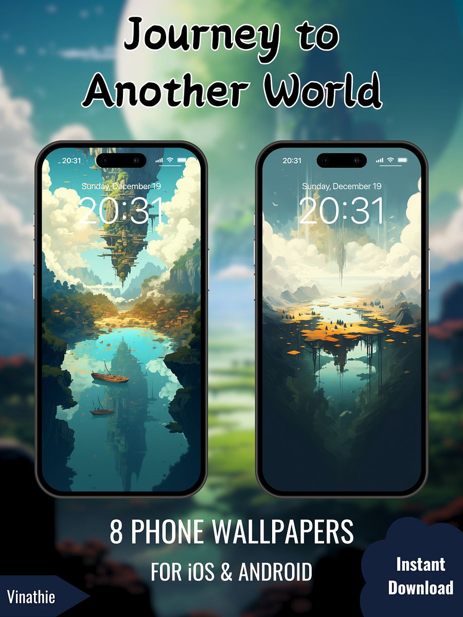 Journey To Another World | Fantasy & Steampunk | Phone Wallpaper product image (3)