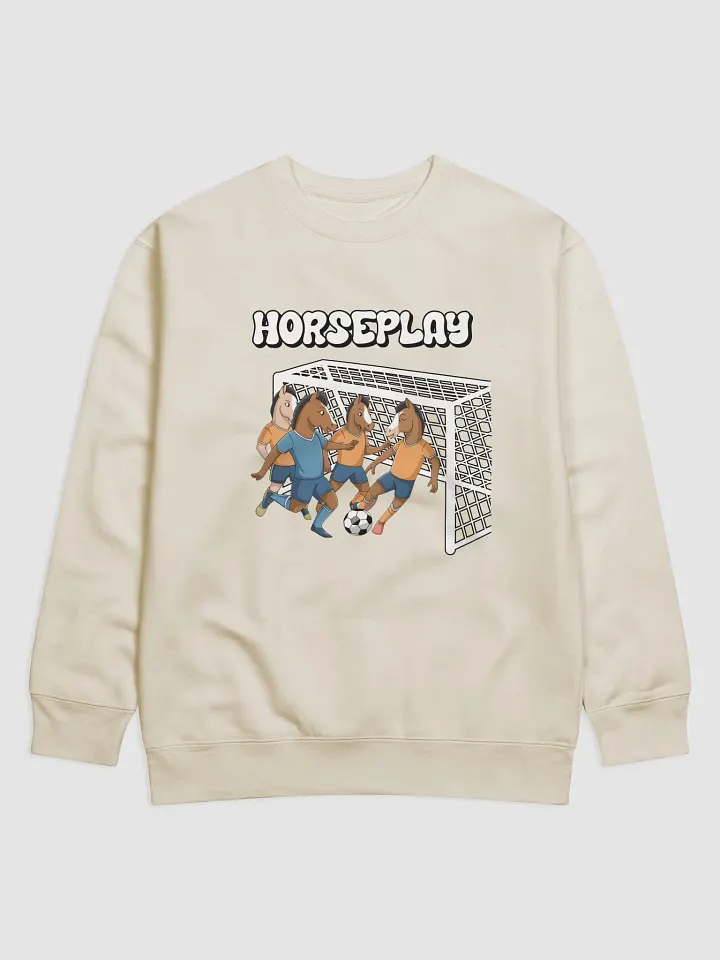 Horseplay - Horses Playing Soccer - Funny Wordplay Sweatshirt product image (4)