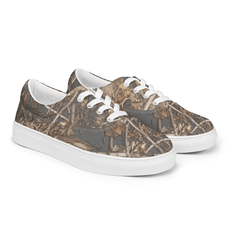 Women's Lace-Up Canvas Shoes - Dead Split - It Happennnns Camo product image (10)