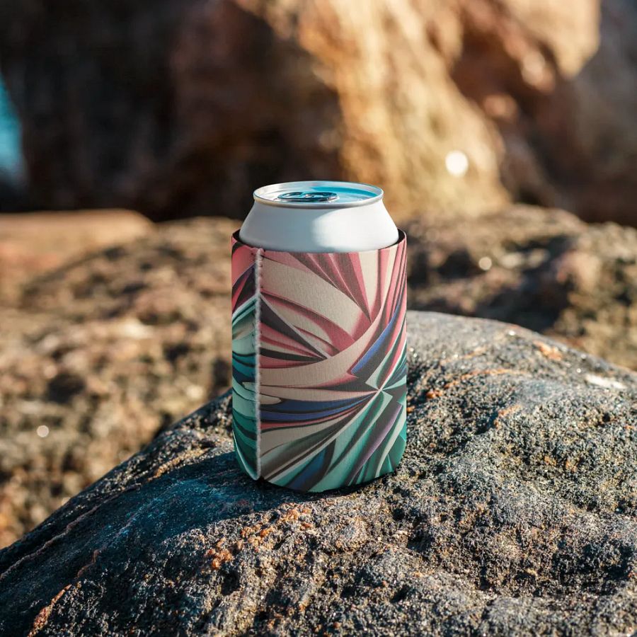Graphic Grove Neoprene Can Cooler - Vibrant Abstract Swirl Design product image (8)