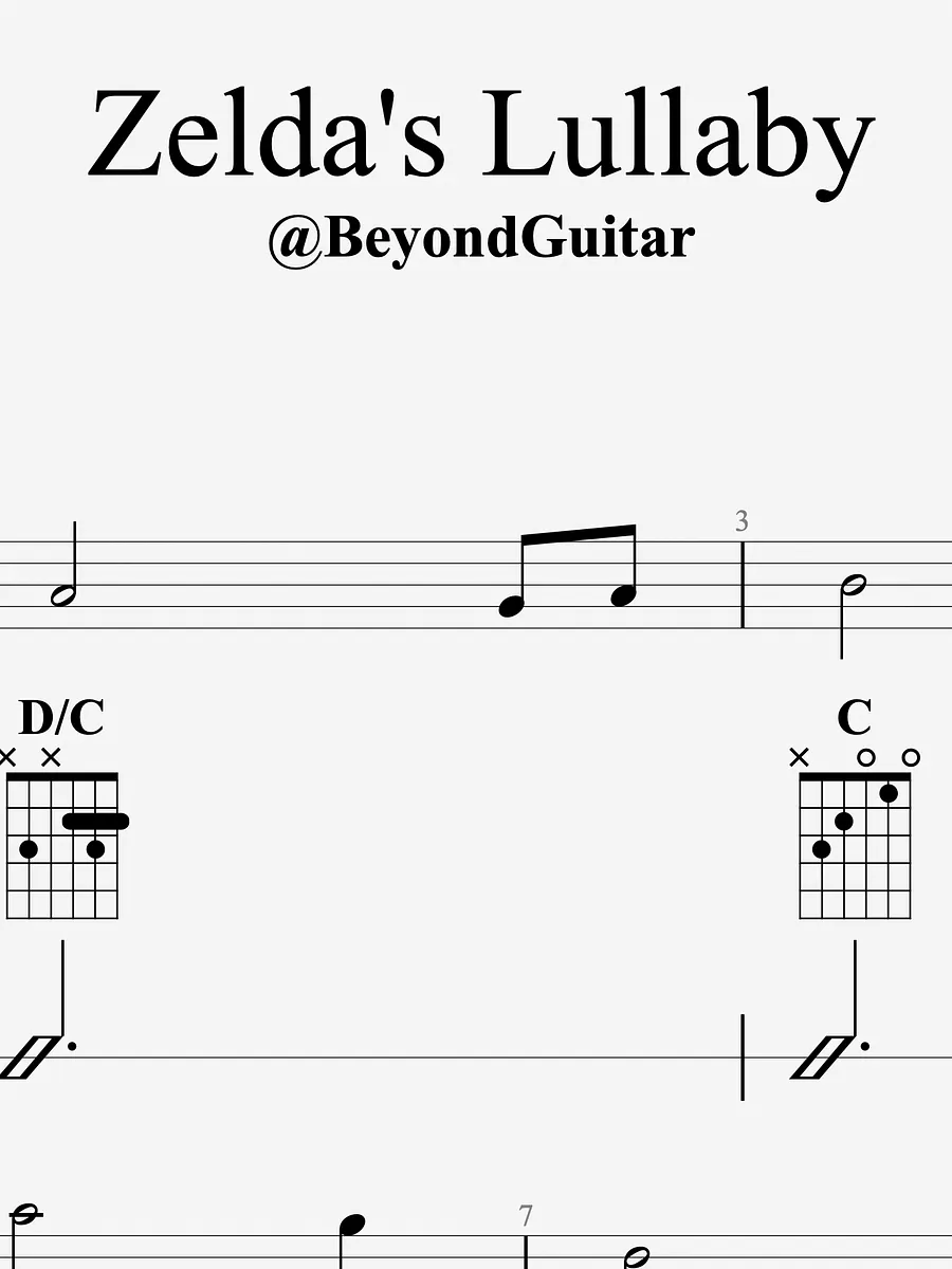 Zelda's Lullaby Guitar Tab product image (1)