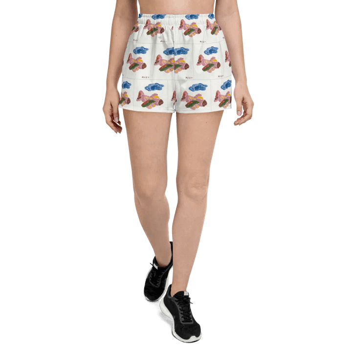 Kid Airplane (All-Over Print Women's Athletic Short Shorts) product image (1)