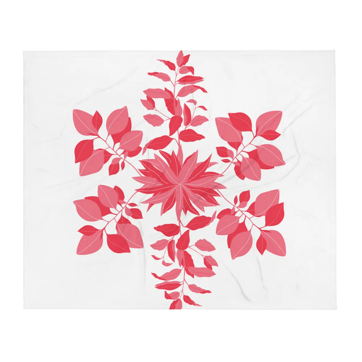 Red Leaves and Flowers - Floral Pattern Design product image (2)