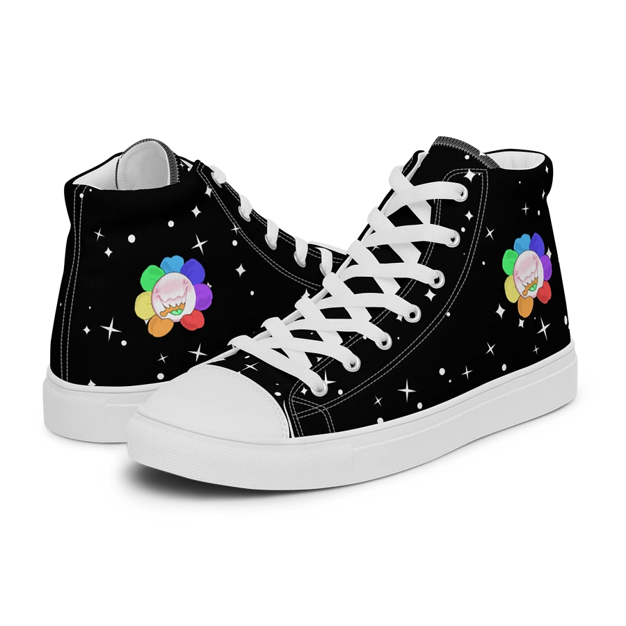Black Starry and White Flower Sneakers product image (31)