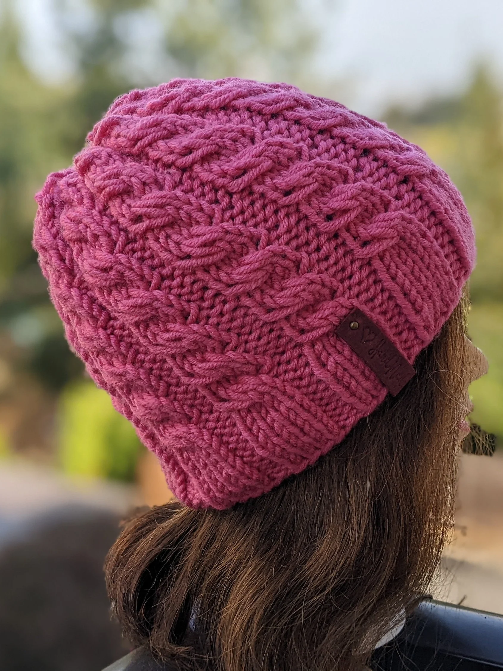 Flat Knit Cable Hat Pattern product image (3)
