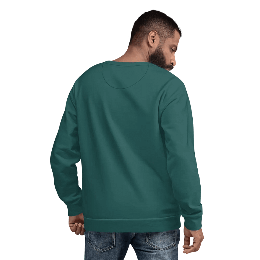 Plain Teal Green Soft Summer Unisex Recycled Polyester Heavyweight Premium Sweatshirt by Treasure Pie product image (9)