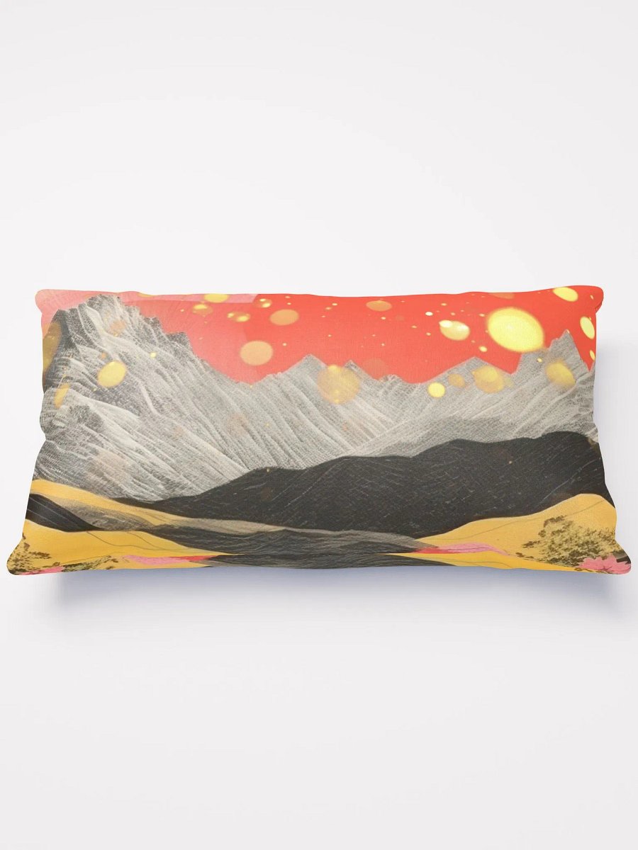 Bright Red sun pillow product image (2)